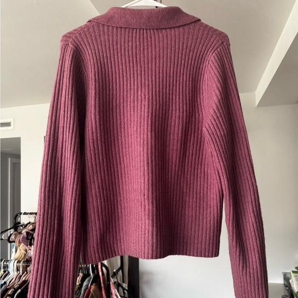 Abercrombie & Fitch Pearl Button Collared Cardigan Size M Preppy Winter - Picture 7 of 7